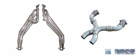 2011-2014 Mustang Long Tube Headers With Catted X-Pipe 304 Stainless Pypes Performance Exhaust