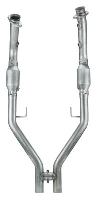 2005-2010 Mustang H-Pipe Exhaust Kit High Flow Catalytic Converters 409 Stainless Steel Pypes Performance Exhaust