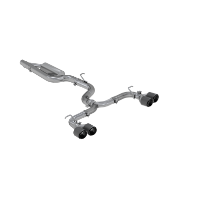 2015-2019 Volkswagen Golf Armor Pro Series 3 Inch Cat Back Quad Split Rear T304 Stainless Steel with Carbon Fiber Tips Exhaust System MBRP