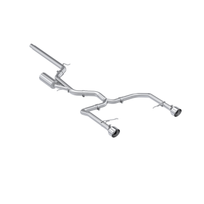 2022-Up Volkswagen Jetta GLI 2.0 TSI T304 Stainless Steel 3 Inch Cat-Back 2.5 Inch Dual Split Rear Street Profile MBRP