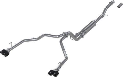 21-Present Chevrolet/GMC Suburban/Yukon XL 3 Inch Cat Back Dual Split Rear Exhaust System, Armor Pro T304SS with Quad Carbon Fiber Tips MBRP