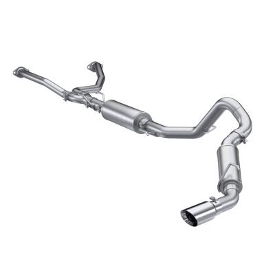 2022-Up Toyota Tundra 3.5L T304 Stainless Steel 2.5 Inch Dual Cat-Back Single Side Exit MBRP 