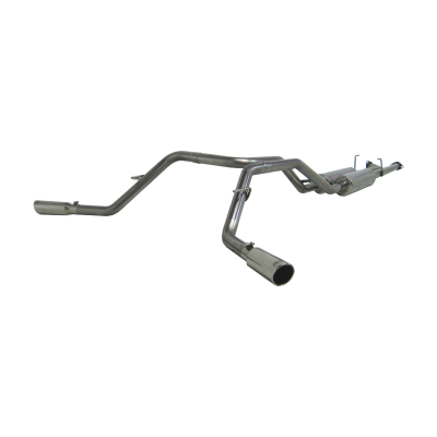 Cat Back Exhaust System Dual Side Exit T409 Stainless Steel For 07-08 Toyota Tundra 4.7/5.7L V8, DC-Std. and CM Short Bed 09-09 Toyota Tundra 4.7L, EC-Std. and SB/Crew Cab/Short Bed MBRP