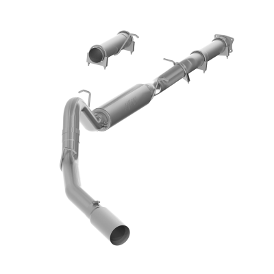4 Inch Cat Back Exhaust System For 01-05 Silverado/Sierra 2500/3500 Duramax Ext/Crew Cab Single Side Aluminized Steel MBRP
