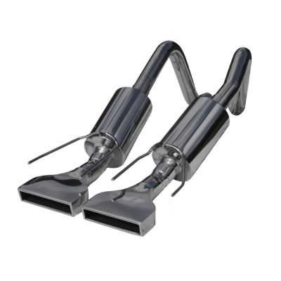 Dual Muffler Axle Back Rectangular Tips T304 Stainless Steel For 05-08 Chevrolet Corvette MBRP