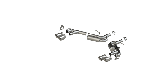 Exhaust Pipe 2.5 Inch Dual Axle Back NPP For 16-24 Camaro V6 3.6L With Quad 4 Inch Dual Wall Tips T304 Stainless Steel MBRP