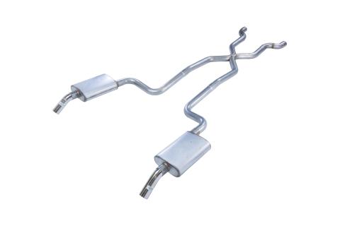 1974 Corvette C3 2.5 Inch Crossmember Back Exhaust Kit With X-Pipe 409 Stainless Violators Mufflers Pypes Performance Exhaust