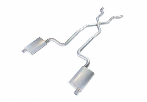 1968-1973 Corvette C3 2.5 Inch Crossmember Back Exhaust Kit With X-Pipe 409 Stainless No Mufflers Pypes Performance Exhaust