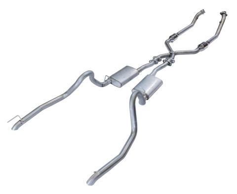 1998-2004 Mustang V6 Dual Turndown Tips With Catalytic Converters Exhaust Kit Street Pro Mufflers 409 Stainless Steel Pypes Performance Exhaust