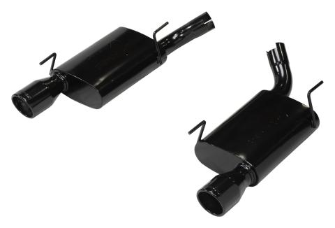 2005-2010 Ford Mustang GT Axle Back Exhaust Kit With Violator Mufflers 409 Stainless Black Powder Coated Pypes Performance Exhaust