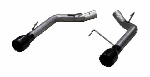 Axle Back System Split Rear Dual Exit Hardware Incl 2.5 in Intermediate Pipe And Tailpipe Natural 409 Stainless Steel Muffler Not Incl Black Tips Pypes Exhaust