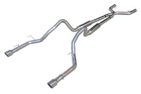 2005-2010 Mustang V6 Cat Back Mid Muffler Exhaust System M-80 Race Pro Mufflers 409 Stainless Pypes Performance Exhaust