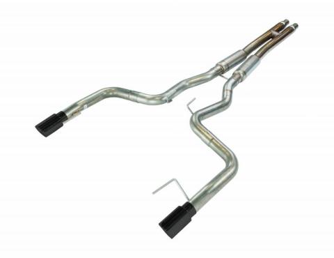 2024 Mustang GT 3 Inch H-Bomb and Bullet Mid Mufflers Cat Back Exhaust Kit 409 Stainless Black Powdercoat Pypes Performance Exhaust