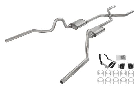 1968-72 Olds 442 Crossmember-Back Valance Exit Xpipe No Muffler SGA18