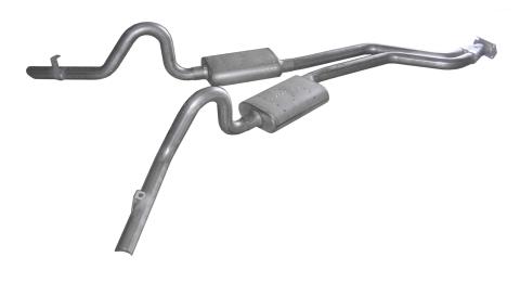 Cat Back Exhaust System 78-88 GM G-Body Split Rear Dual Exit 2.5 in Intermediate Pipe And Tailpipe Street Pro Mufflers/Hardware Incl Tip Not Incl Natural 409 Stainless Steel Pypes Exhaust