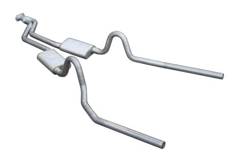 Cat Back Exhaust System 78-88 GM G-Body Split Rear Dual Exit 2.5 in Intermediate And Tail Pipe Street Pro Mufflers/Hardware Incl Tip Not Incl Natural 409 Stainless Steel Pypes Exhaust