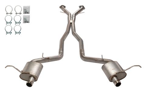 2012-21 SRT Cherokee Super System Cat-Back Exhaust 409 Stainless Steel Race Pro Mufflers SJJ05M