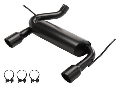 2007-2018  Jeep JK Dual Exit Axle Back Black Exhaust System 409 Stainless With Street Pro Muffler SJJ20SB