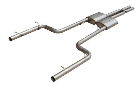 Cat Back Exhaust System Split Rear Dual Exit 11-14 Charger V6 2.5 in Intermediate And Tail Pipe Race Pro Muffler/Hardware Incl Tip Not Incl Natural Finish 409 Stainless Steel Pypes Exhaust