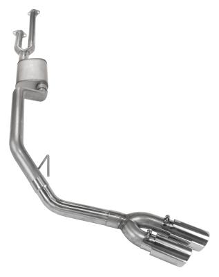 Cat-Back Exhaust System 14-21 Split Side Dual Exit 2.5 in Intermediate And 3 in Tail Pipe Street Pro Mufflers/Hardware Incl Tip Incl Pypes Exhaust