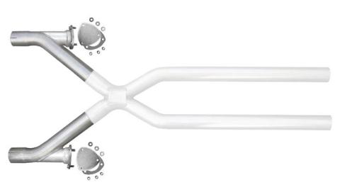 Xchange Dump Legs Intermediate Pipe 2.5 in Hardware Incl Natural 409 Stainless Steel Pypes Exhaust