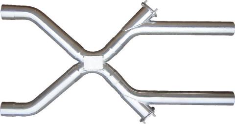 Xchange X-Pipe Crossover Kit Intermediate Pipe 3 in Hardware Inc Polished 304 Stainless Steel Pypes Exhaust