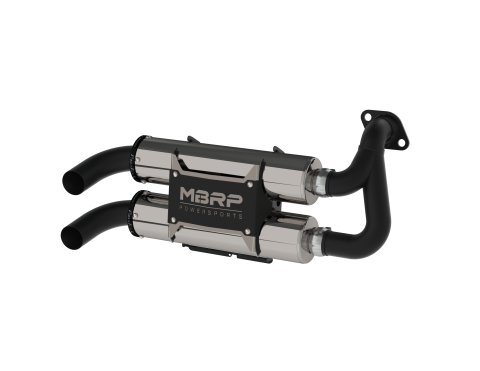 Stacked Dual Slip On Exhaust Pipe For 16-23 Polaris RZR S 1000 General 1000 Performance Series MBRP