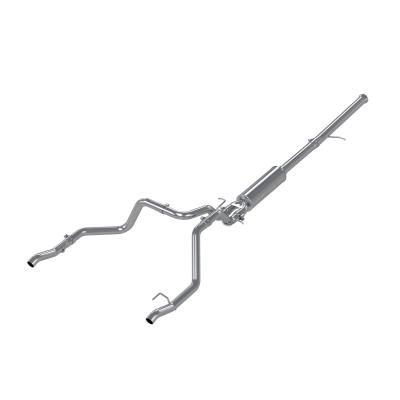 2.5 Inch Cat Back Exhaust System For 19-up Silverado/Sierra 1500 6.2L, 2022 Silverado LTD/ Sierra Limited 6.2L Dual Rear Aluminized Steel MBRP