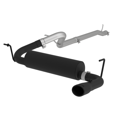Cat Back Exhaust System Single Rear Exit Black For 12-18 Jeep Wrangler/Rubicon JK 3.6L 2/4 Door MBRP