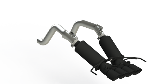 Corvette 3 Inch Axle Back Dual Rear With Quad Tips Armor BLK Series For 14-19 Chevrolet Corvette MBRP