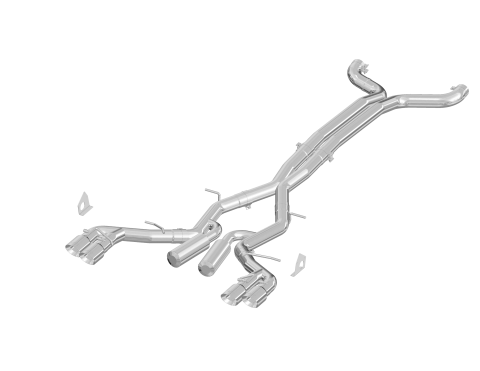 3 Inch Dual Cat Back Exhaust System Quad Tips T409 Stainless Steel Race Version For 16-24 Chevrolet Camaro, V8 6.2L 6 Speed Coupe Only 17-24 Chevrolet Camaro ZL1- Coupe Only MBRP