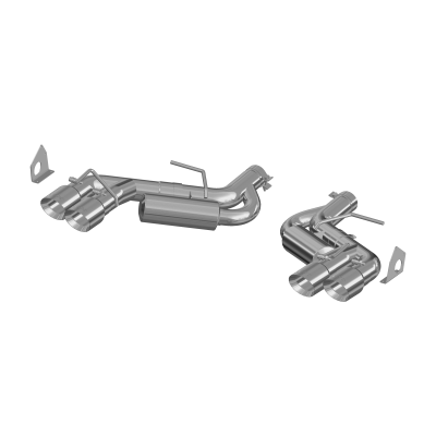 3 Inch Dual Axle Back Quad Tips For 16-24 Camaro SS V8 6.2L 17-24 Camaro ZL1 T409 Stainless Steel MBRP