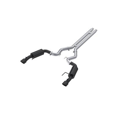 3 Inch Cat Back Exhaust For 15-17 Ford Mustang GT 5.0 Convertible Dual Split Rear Street Version 4.5 Inch Tips Armor BLK MBRP