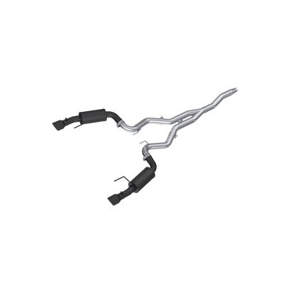 3 Inch Cat Back Exhaust System For 15-18 Ford Mustang 2.3 EcoBoost and 19-Up Ford Mustang 2.3L EcoBoost Dual Split Rear Street Version 4.5 Inch Tips Armor BLK MBRP