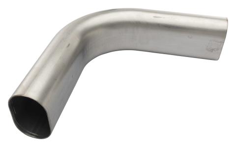 3 Inch Oval 90 Degree Vertical Exhaust Bend 304 Stainless Steel Low-Profile Ground Clearance Pypes Performance Exhaust