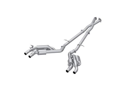 2022-2024 Kia Stinger 3.3L AWD/RWD 2.5 Inch Cat-Back Dual Split Rear Quad Outlet T304 Stainless Steel Active Exhaust MBRP