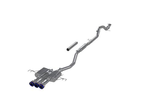 2024-up Acura Integra Type-S 2.0L 3 Inch Cat-Back Exhaust System, Armor Pro T304 Stainless Steel Triple Center Outlet with Burnt End Tips, Active Exhaust, MBRP