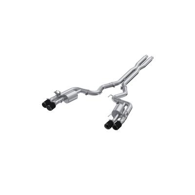 24-Up Ford Mustang GT S650 5.0L 3 Inch Cat-Back Exhaust System, Armor Pro T304 Stainless Steel Quad Rear Exit With Carbon Fiber Tips, Active, MBRP