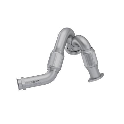 Turbo Exhaust Up-Pipe Dual For 03-07 Ford 6.0L Powerstroke Aluminized Steel Carb EO Num. D-763-3 For 03-07 Ford 6.0L Powerstroke MBRP