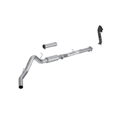01-04 Chevrolet/GMC 2500/3500 EC/CC 6.6L Duramax, Armor Lite 4-Inch Cat-Back Single Side Exit, with Carb Approved Downpipe, MBRP