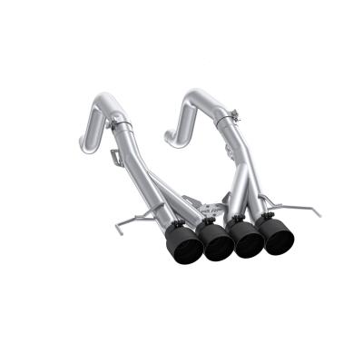 14-19 Chevrolette Corvette C7 6.2L Armor Pro 3-Inch Axle Back, Muffler Bypass, Quad Outlet with Black Tips MBRP