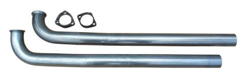 64-74 Pontiac 2.5 Inch Manifold Downpipes With HO-Ram Air 2 and 3 Bolt Flanges 409 Stainless Pypes Performance Exhaust