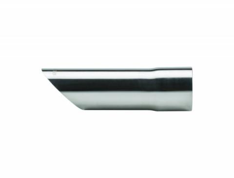 Exhaust Tail Pipe Tip Set 2.5 in Angle Cut x 9 in L Clamp On Hardware Not Incl Polished 304 Stainless Steel Pair Pypes Exhaust