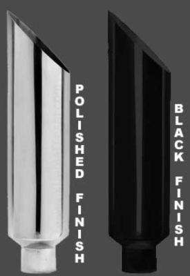 Exhaust Stack Pipe Miter 5 in OD x 8 in x 36 in 8 In Tip Clamp On Hardware Not Incl Polished 304 Stainless Steel Pypes Exhaust