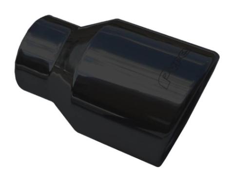 Exhaust Tail Pipe Tip 2.5 in 4 in x 6 in L Clamp On Hardware Not Incl Black Finish 304 Stainless Steel Pypes Exhaust