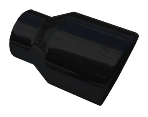 Exhaust Tail Pipe Tip Set 3 in To 4 in x 6 in L Clamp On Hardware Not Incl Black 304 Stainless Steel Pair Pypes Exhaust
