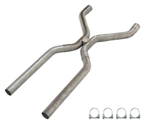 2.5 Inch Universal H-Pipe Crossover Exhaust Kit Mandrel Bent 409 Stainless Steel Pypes Exhaust