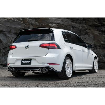 2015-2019 Volkswagen Golf Armor Pro Series 3 Inch Cat Back Quad Split Rear T304 Stainless Steel with Carbon Fiber Tips Exhaust System MBRP