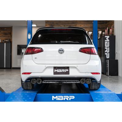 2015-2019 Volkswagen Golf Armor Pro Series 3 Inch Cat Back Quad Split Rear T304 Stainless Steel with Carbon Fiber Tips Exhaust System MBRP