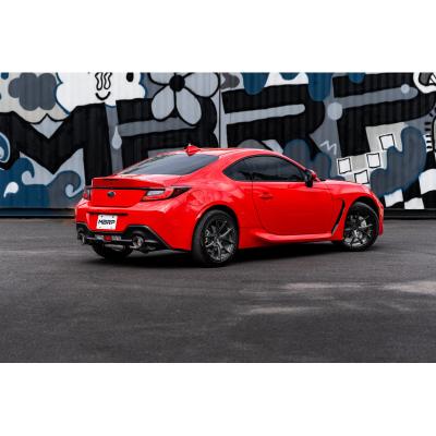 13-up Subaru BRZ 17-up Toyota GR86 and 13-16 Scion FR-S T304 3 Inch Cat-Back Dual Split Rear Side Exit with Carbon Fiber Tips MBRP